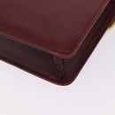 CARTIER Must Line Shoulder Bag Leather Bordeaux Gold Tone Auth ka6136-20