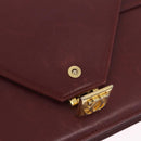 CARTIER Must Line Shoulder Bag Leather Bordeaux Gold Tone Auth ka6136-22