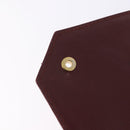 CARTIER Must Line Shoulder Bag Leather Bordeaux Gold Tone Auth ka6136-25