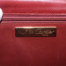 CARTIER Must Line Shoulder Bag Leather Bordeaux Gold Tone Auth ka6136-26