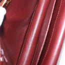 CARTIER Must Line Shoulder Bag Leather Bordeaux Gold Tone Auth ka6136-12