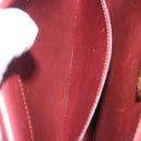CARTIER Must Line Shoulder Bag Leather Bordeaux Gold Tone Auth ka6136-29