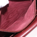 CARTIER Must Line Shoulder Bag Leather Bordeaux Gold Tone Auth ka6136-31