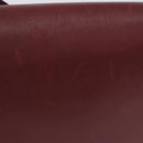 CARTIER Must Line Shoulder Bag Leather Bordeaux Gold Tone Auth ka6136-4