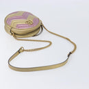 GUCCI GG Marmont Chain Shoulder Bag Leather Gold Pink 550154 Auth ka6138A-7
