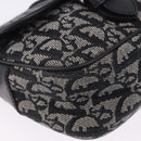 Christian Dior Trotter Canvas Shoulder Bag Black Silver Auth ka6139V-10