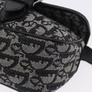 Christian Dior Trotter Canvas Shoulder Bag Black Silver Auth ka6139V-11