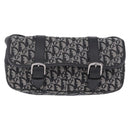 Christian Dior Trotter Canvas Shoulder Bag Black Silver Auth ka6139V-2