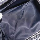 Christian Dior Trotter Canvas Shoulder Bag Black Silver Auth ka6139V-26