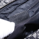 Christian Dior Trotter Canvas Shoulder Bag Black Silver Auth ka6139V-28
