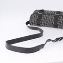 Christian Dior Trotter Canvas Shoulder Bag Black Silver Auth ka6139V-7