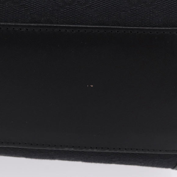 GUCCI GG Canvas Jackie Hand Bag Black Silver 002 1073 Auth ka6140A
