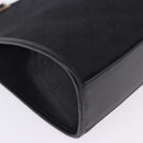 GUCCI GG Canvas Jackie Hand Bag Black Silver 002 1073 Auth ka6140A-15