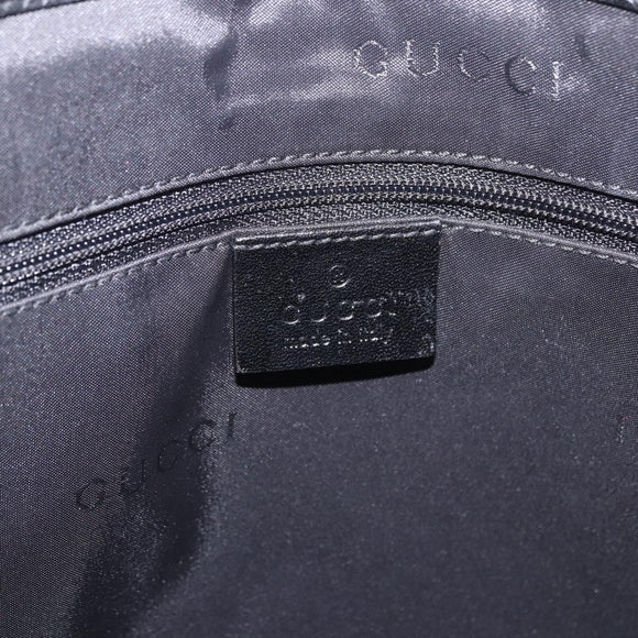 GUCCI GG Canvas Jackie Hand Bag Black Silver 002 1073 Auth ka6140A