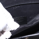 GUCCI GG Canvas Jackie Hand Bag Black Silver 002 1073 Auth ka6140A-26