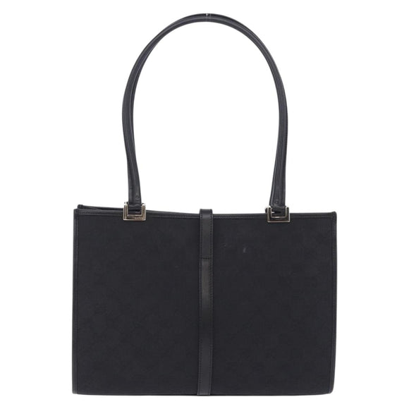 GUCCI GG Canvas Jackie Hand Bag Black Silver 002 1073 Auth ka6140A