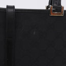GUCCI GG Canvas Jackie Hand Bag Black Silver 002 1073 Auth ka6140A-4