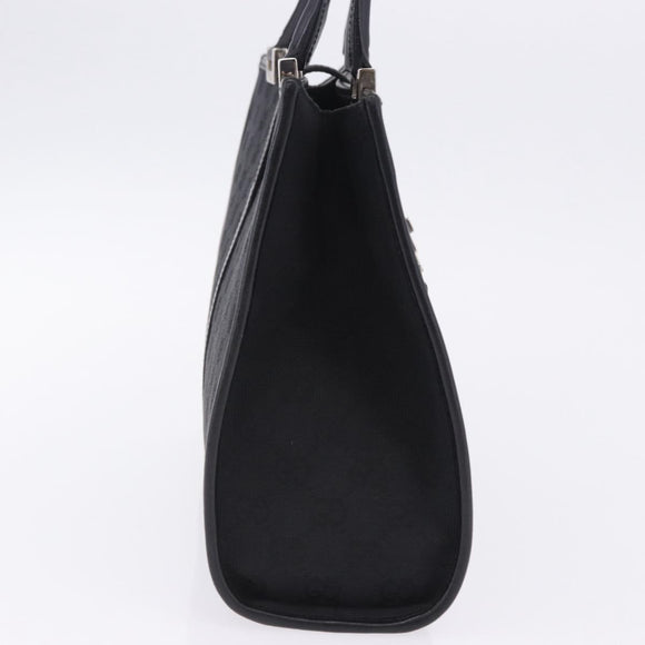 GUCCI GG Canvas Jackie Hand Bag Black Silver 002 1073 Auth ka6140A