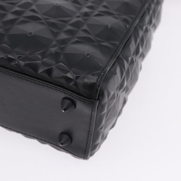 Christian Dior Canage Hand Bag Leather 2way Black Auth ka6141SAV