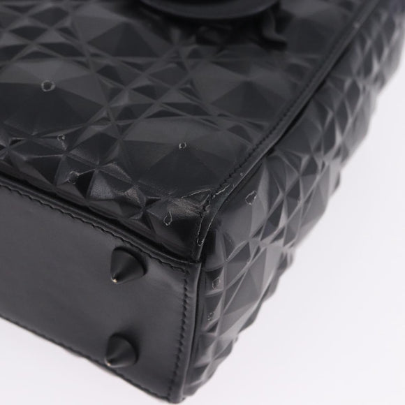 Christian Dior Canage Hand Bag Leather 2way Black Auth ka6141SAV