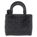 Christian Dior Canage Hand Bag Leather 2way Black Auth ka6141SAV-2