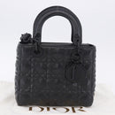 Christian Dior Canage Hand Bag Leather 2way Black Auth ka6141SAV-29