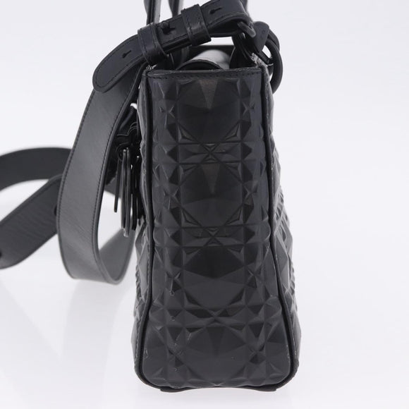 Christian Dior Canage Hand Bag Leather 2way Black Auth ka6141SAV