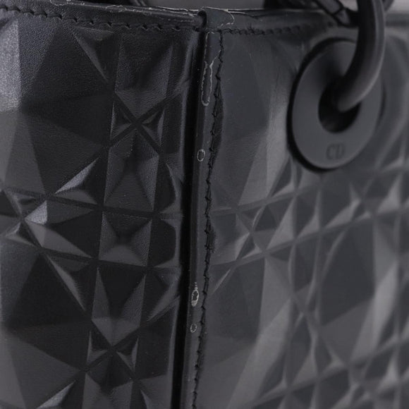 Christian Dior Canage Hand Bag Leather 2way Black Auth ka6141SAV