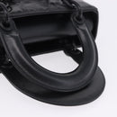 Christian Dior Canage Hand Bag Leather 2way Black Auth ka6141SAV-8