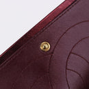 CHANEL 2.55 Matelasse Chain Shoulder Bag Lamb Skin Red Gold CC Auth ka6142SAV-26