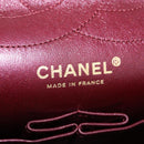 CHANEL 2.55 Matelasse Chain Shoulder Bag Lamb Skin Red Gold CC Auth ka6142SAV-28
