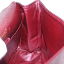 CHANEL 2.55 Matelasse Chain Shoulder Bag Lamb Skin Red Gold CC Auth ka6142SAV-30