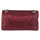 CHANEL 2.55 Matelasse Chain Shoulder Bag Lamb Skin Red Gold CC Auth ka6142SAV-2