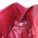 CHANEL 2.55 Matelasse Chain Shoulder Bag Lamb Skin Red Gold CC Auth ka6142SAV-31