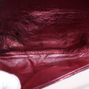 CHANEL 2.55 Matelasse Chain Shoulder Bag Lamb Skin Red Gold CC Auth ka6142SAV-33