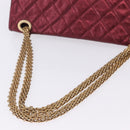 CHANEL 2.55 Matelasse Chain Shoulder Bag Lamb Skin Red Gold CC Auth ka6142SAV-7