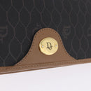 Christian Dior Honeycomb Chain Shoulder Bag PVC Black Gold Tone Auth ka6143A-15