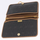 Christian Dior Honeycomb Chain Shoulder Bag PVC Black Gold Tone Auth ka6143A-16