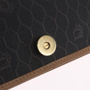Christian Dior Honeycomb Chain Shoulder Bag PVC Black Gold Tone Auth ka6143A-18