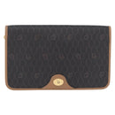 Christian Dior Honeycomb Chain Shoulder Bag PVC Black Gold Tone Auth ka6143A-2