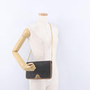 Christian Dior Honeycomb Chain Shoulder Bag PVC Black Gold Tone Auth ka6143A-24