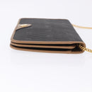 Christian Dior Honeycomb Chain Shoulder Bag PVC Black Gold Tone Auth ka6143A-4