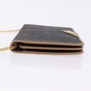 Christian Dior Honeycomb Chain Shoulder Bag PVC Black Gold Tone Auth ka6143A-5