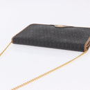 Christian Dior Honeycomb Chain Shoulder Bag PVC Black Gold Tone Auth ka6143A-7
