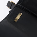Salvatore Ferragamo Gancini Hand Bag Suede 2way Black Gold Tone Auth ka6147-19