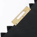 Salvatore Ferragamo Gancini Hand Bag Suede 2way Black Gold Tone Auth ka6147-21