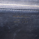 Salvatore Ferragamo Gancini Hand Bag Suede 2way Black Gold Tone Auth ka6147-22