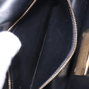 Salvatore Ferragamo Gancini Hand Bag Suede 2way Black Gold Tone Auth ka6147-27