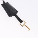 Salvatore Ferragamo Gancini Hand Bag Suede 2way Black Gold Tone Auth ka6147-28