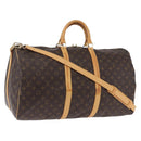 LOUIS VUITTON Monogram Keepall Bandouliere 55 Boston Bag M41414 LV Auth ka6148-1